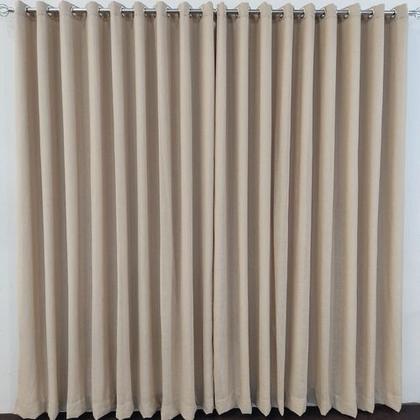 Imagem de Cortina Voal Linho Com Forro Blecaute P/ Janela Quarto Sala 3,00x2,60