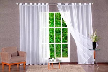 Imagem de Cortina Voal Transparente Para Sala Ou Quarto 3,00X2,50