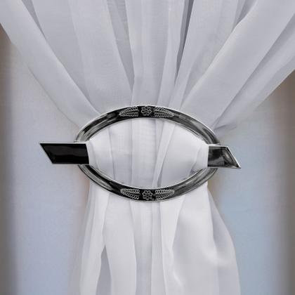 Imagem de Cortina Voil 10.00x2.10 Com Forro Blackout Ilhós Cromado