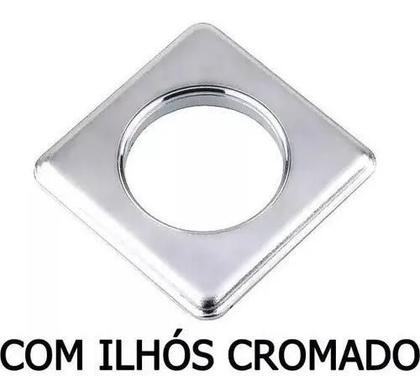 Imagem de Cortina Voil com Forro Micro Fibra 6,00 x 2,80 Ilhós Cromado Branca Sala Quarto Escritório Decoração Luxo