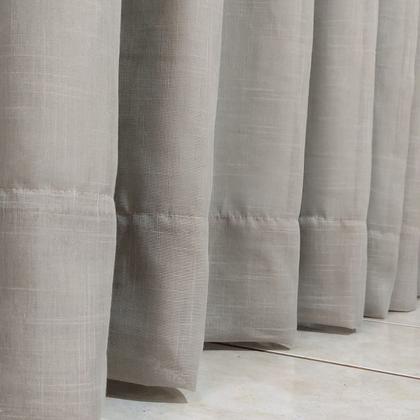 Imagem de Cortina Voil Gaze De Linho Com Forro Blackout 8,00x2,80