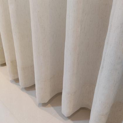 Imagem de Cortina Voil Gaze De Linho Com Forro Microfibra Leve Alto Padrão 6,00x2,60