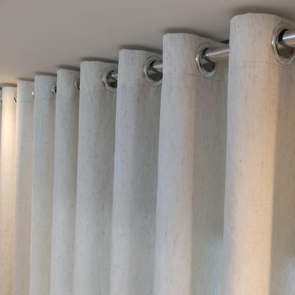 Imagem de Cortina Voil Gaze De Linho Com Forro Microfibra Leve Alto Padrão 6,00x2,60