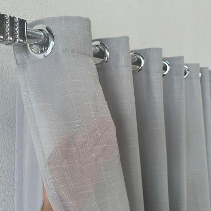 Imagem de Cortina Voil Linho Com forro Microfibra 4,00x2,60