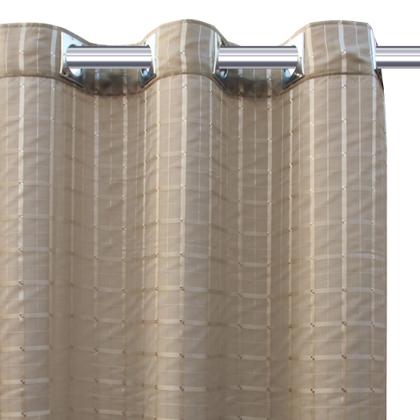 Imagem de Cortina Voil Xadrez 3.00x2.50 Com Forro Blackout