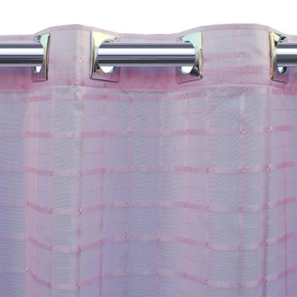 Imagem de Cortina Voil Xadrez 3.00x2.50 Com Forro Blackout