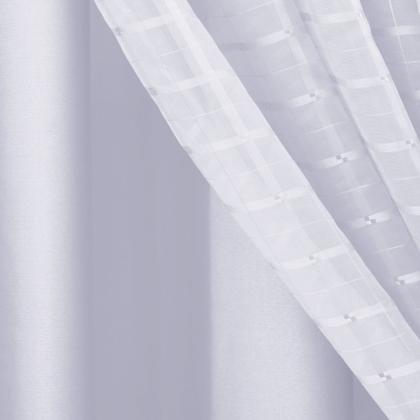 Imagem de Cortina Voil Xadrez 4.00x2.40 Com Forro Blackout