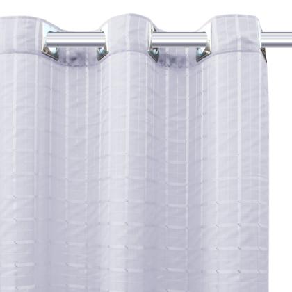 Imagem de Cortina Voil Xadrez 4.00x2.40 Com Forro Blackout