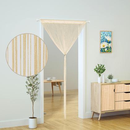 Imagem de Cortina YaoYue Boho String Panel 100x280cm Champagne