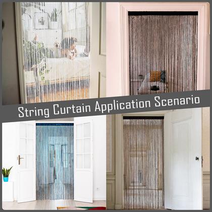 Imagem de Cortina YaoYue Boho String Panel 100x280cm Champagne