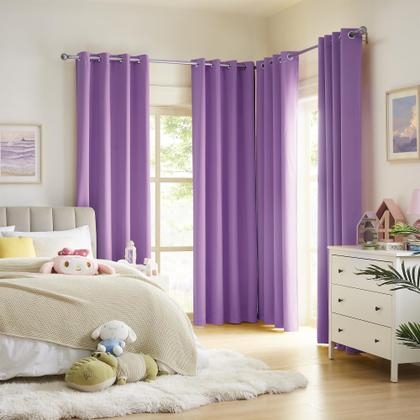 Imagem de Cortinas Blackout DUALIFE Solid Thermal Isoladas Roxas