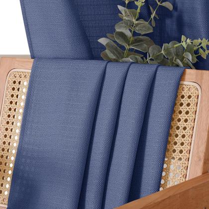 Imagem de Cortinas Chyhomenyc Bennet Blue Faux Linen 114x115cm 2 painéis