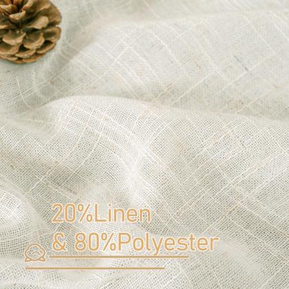 Imagem de Cortinas de cozinha LAMIT Cream Linen 76x76cm 2 painéis