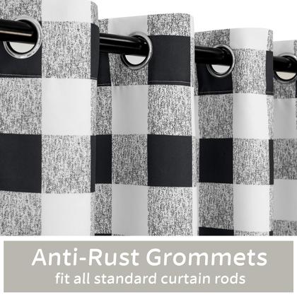 Imagem de Cortinas DriftAway Buffalo Plaid Check Blackout 160x160cm 2 painéis