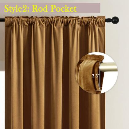 Imagem de Cortinas Timeper Velvet Retro Heavy Gold Blackout 213x213cm