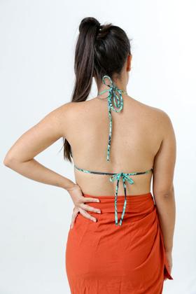 Imagem de Cortininha Estampado Costela Adão Verde c/ Preto