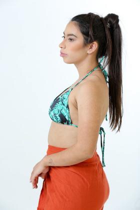 Imagem de Cortininha Estampado Costela Adão Verde c/ Preto