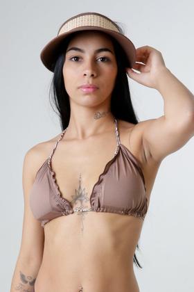 Imagem de Cortininha Ripple Estampado Onça/Marron Dupla Face Marron