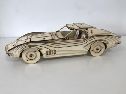 Imagem de Corvette Stingray 1969 - Veículos. Quebra Cabeça Em Mdf