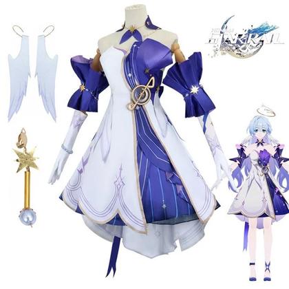 Imagem de Cosplay Robin Feminino Honkai Star Rail - Traje 3D Impresso com Peruca