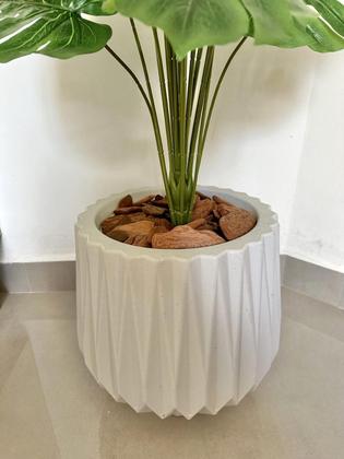 Imagem de Costela de Adão Artificial Grande 18 Folhas + Vaso Origami