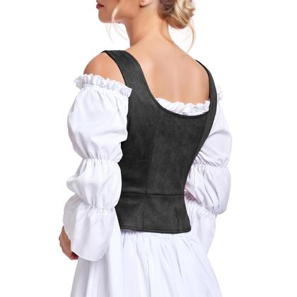 Imagem de Costume Century Star Renaissance Corset Pirate Vest Black S