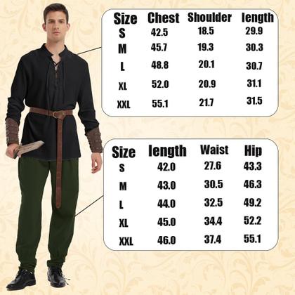 Imagem de Costume FEAADNI Halloween Masculino Renaissance Pirate Set XXL