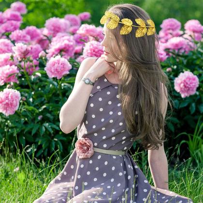 Imagem de Costume Headpiece Unit Type Gold Laurel Crown Toga para mulheres