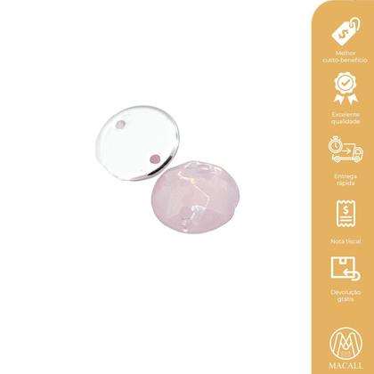 Imagem de Costura Chaton Redondo Acrílico Rosa Claro 8mm 100pçs 12g