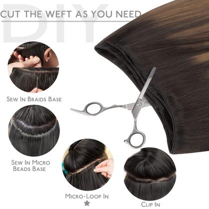 Imagem de Costure em extensões de cabelo Wennalife Real Human Hair 18 polegadas 90g