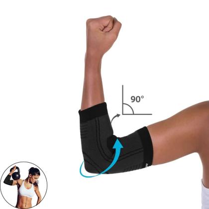Imagem de Cotoveleira Elastica Compressão e Proteção Exercicios P Multilaser