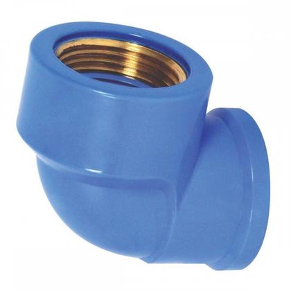 Imagem de Cotovelo Azul Krona Liso Rosca  20Mm X 1/2''  497 . / Kit C/ 20