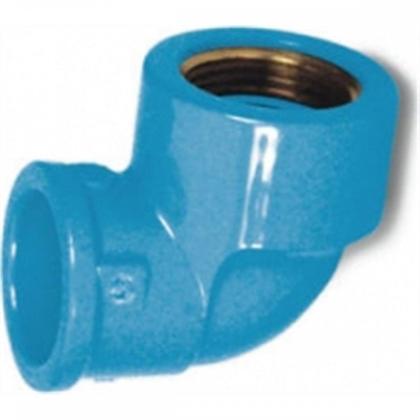 Imagem de Cotovelo Azul Tigre Liso Rosca 25Mm X 3/4''  35217843 ./ Kit Com 20