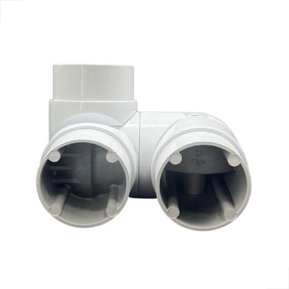 Imagem de Cotovelo Duplo CD02 Articulado 2 Pol Guarda Corpo - Branco
