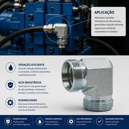 Imagem de Cotovelo Galvanizado 90 com  Tubos Uso Leve - 16mm