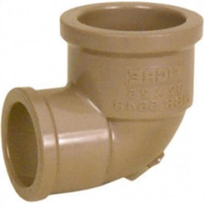 Imagem de Cotovelo Marrom Tigre Liso Rosca Reducao 25X1/2 - Kit C/20