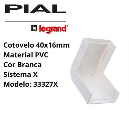 Imagem de Cotovelos Externo 40X16 Branco Sistema X Pial 33327X