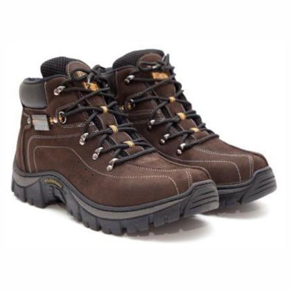 Imagem de Coturno Adventure Masculino Bota em Couro Confortável Com Palmilha Gel
