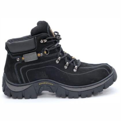 Imagem de Coturno Adventure Masculino Bota em Couro Confortável Com Palmilha Gel