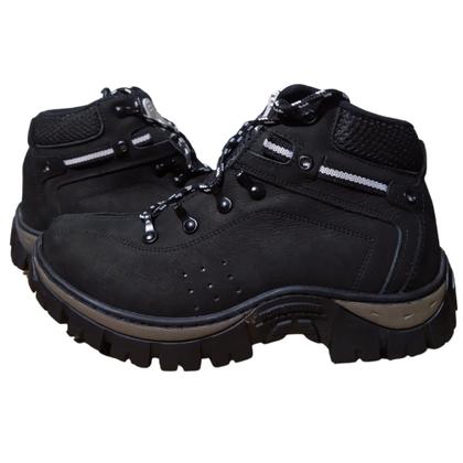 Imagem de Coturno Bota Adventure Masculino Em Couro Com Palmilha de Gel