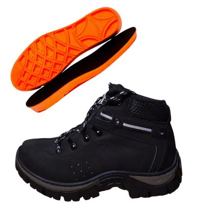 Imagem de Coturno Bota Adventure Masculino Em Couro Com Palmilha de Gel