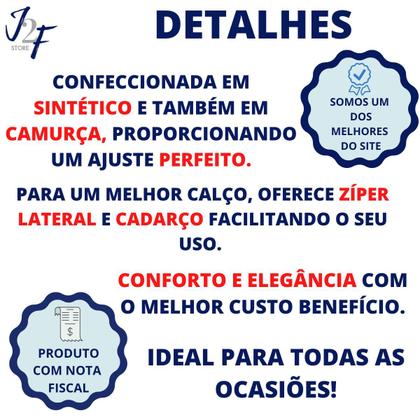 Imagem de Coturno Bota Feminina Com Zíper Lateral Confortável