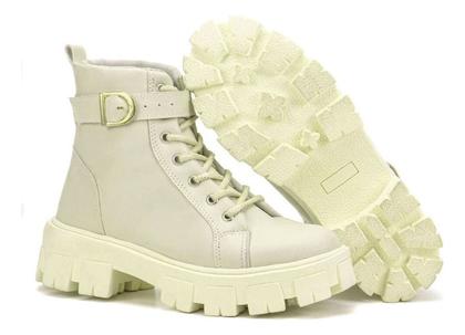 Imagem de Coturno Bota Feminino Tratorado Cano Alto Com Fivela Confort
