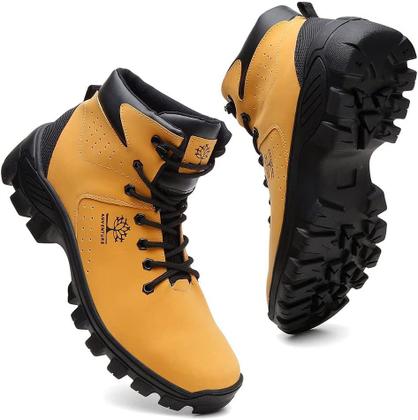 Imagem de Coturno Bota Masculina Adventure em Couro Trilha Reforçado