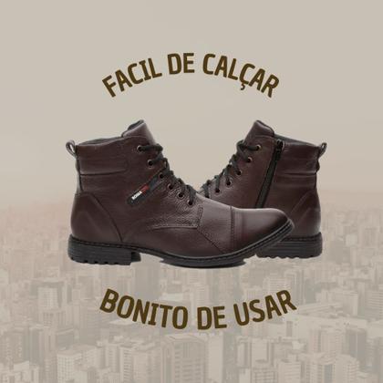 Imagem de Coturno Botina masculina solado costurado antiderrapante