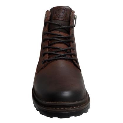 Imagem de Coturno Casual Masculino Com Ajuste Sola Tratorada em Couro Free Way Wrangle1