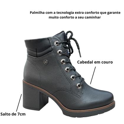 Imagem de Coturno Dakota D0391 Feminino Curto Médio Bloco