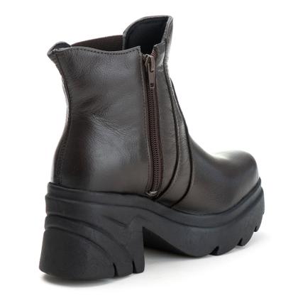 Imagem de Coturno Feminino Chelsea Com Fivela Em Couro