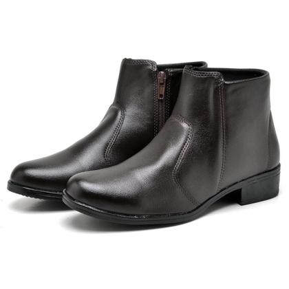 Imagem de Coturno Feminino Marrom de Ziper