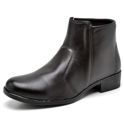 Imagem de Coturno Feminino Marrom de Ziper